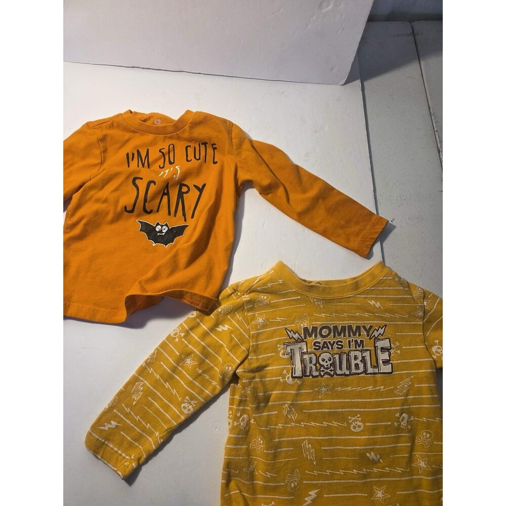 Lot Of 2 Orange Long Sleeves 24 Months Kids Shirts